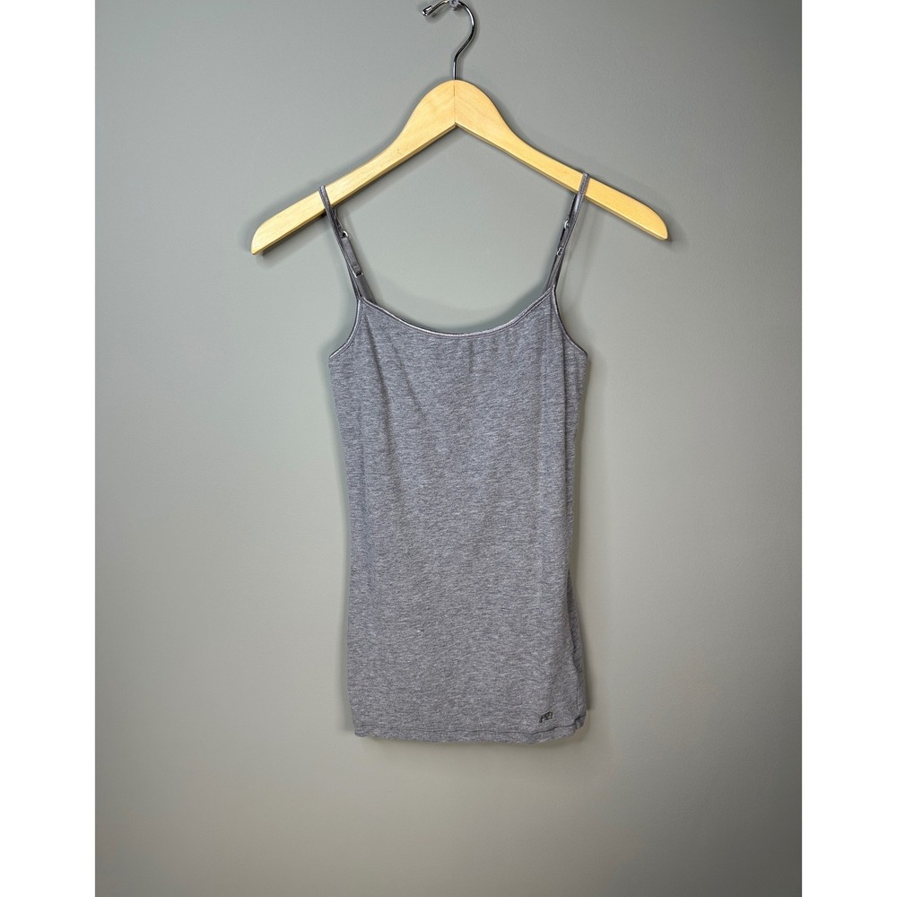 Aeropostale Camisole Women Medium Gray Stretch Adjustable Straps Shelf Bra